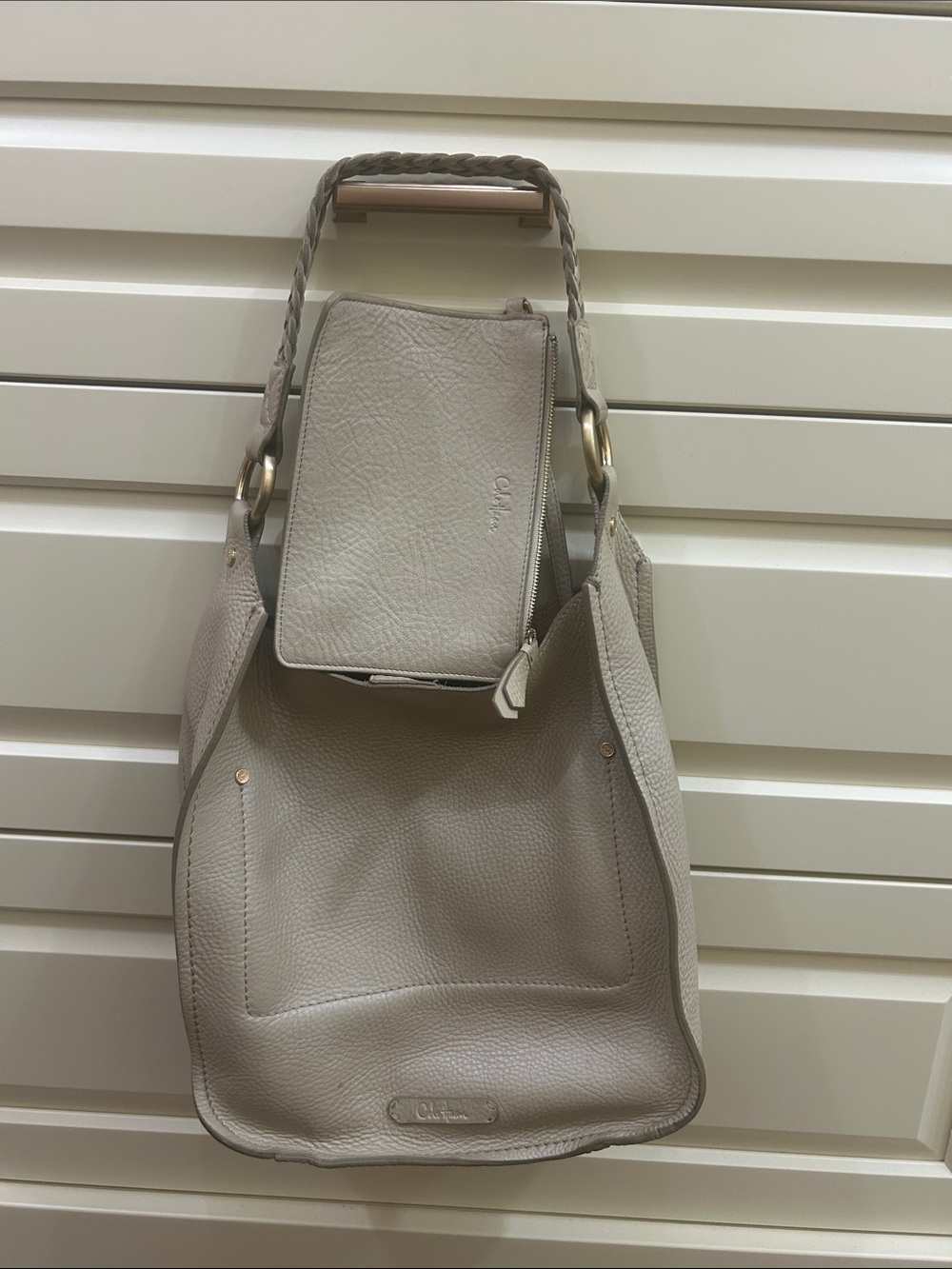 Cole Haan vintage Leather Hobo Bag with Matching Pouch.